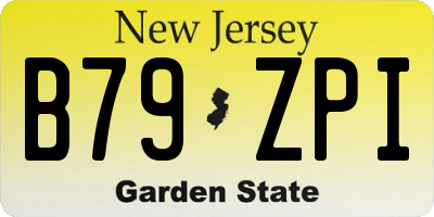 NJ license plate B79ZPI