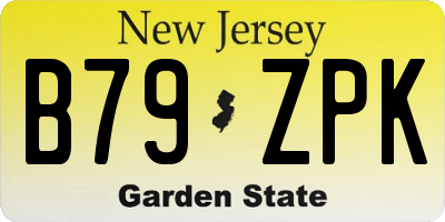 NJ license plate B79ZPK