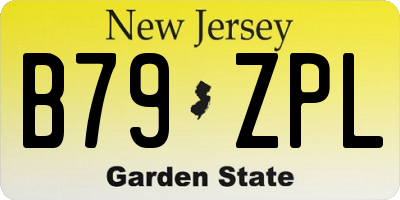 NJ license plate B79ZPL