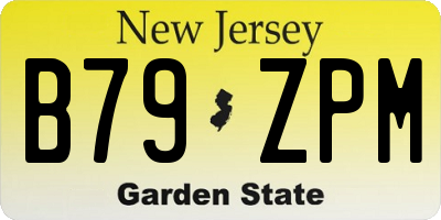 NJ license plate B79ZPM