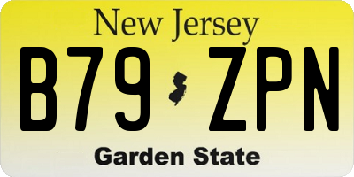 NJ license plate B79ZPN