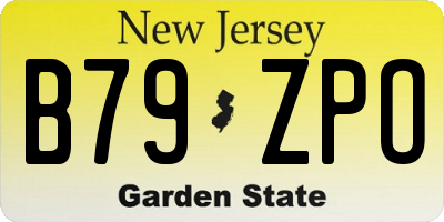 NJ license plate B79ZPO