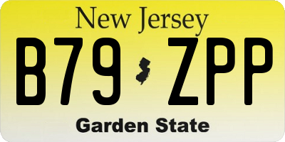 NJ license plate B79ZPP