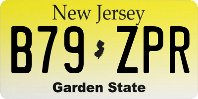NJ license plate B79ZPR