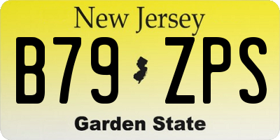 NJ license plate B79ZPS