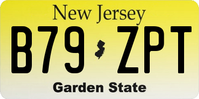 NJ license plate B79ZPT