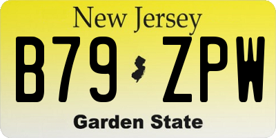 NJ license plate B79ZPW