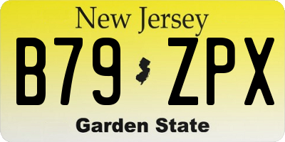 NJ license plate B79ZPX