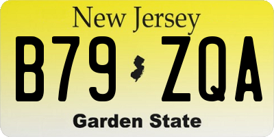 NJ license plate B79ZQA