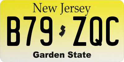 NJ license plate B79ZQC