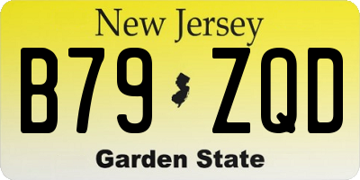 NJ license plate B79ZQD