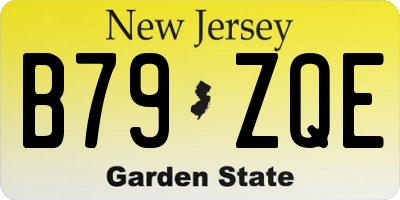 NJ license plate B79ZQE