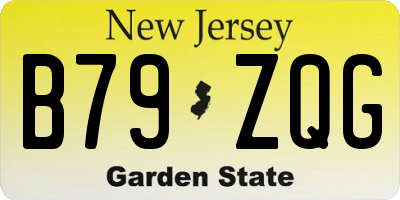 NJ license plate B79ZQG