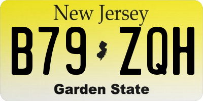 NJ license plate B79ZQH