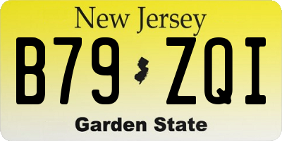 NJ license plate B79ZQI