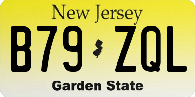 NJ license plate B79ZQL