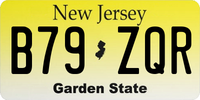 NJ license plate B79ZQR