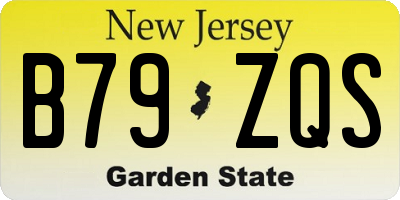 NJ license plate B79ZQS