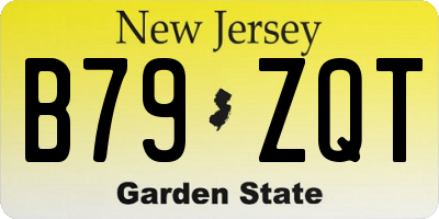 NJ license plate B79ZQT