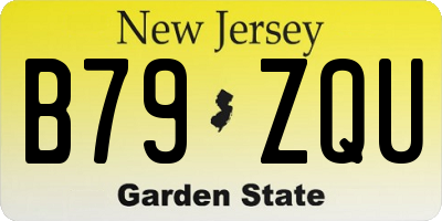 NJ license plate B79ZQU