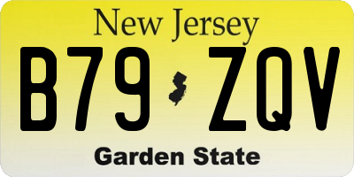 NJ license plate B79ZQV