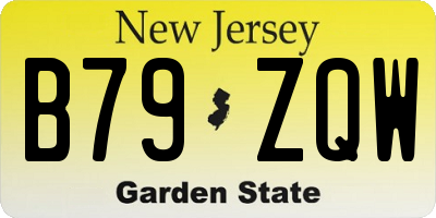 NJ license plate B79ZQW