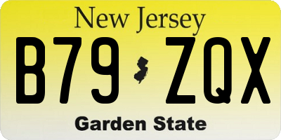 NJ license plate B79ZQX