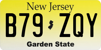 NJ license plate B79ZQY
