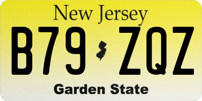 NJ license plate B79ZQZ