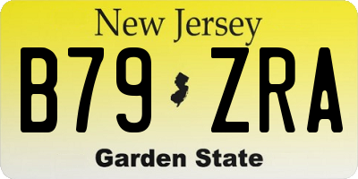 NJ license plate B79ZRA
