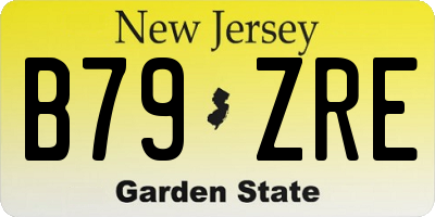 NJ license plate B79ZRE