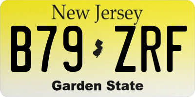 NJ license plate B79ZRF
