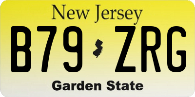 NJ license plate B79ZRG
