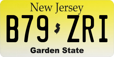 NJ license plate B79ZRI