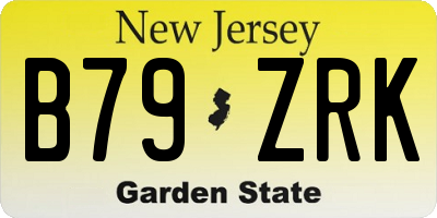NJ license plate B79ZRK