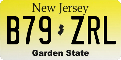 NJ license plate B79ZRL