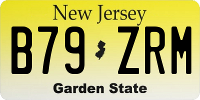 NJ license plate B79ZRM