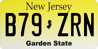 NJ license plate B79ZRN