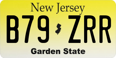 NJ license plate B79ZRR