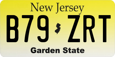NJ license plate B79ZRT