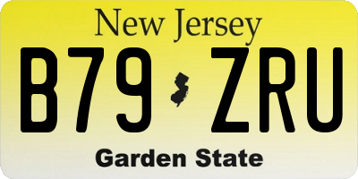 NJ license plate B79ZRU