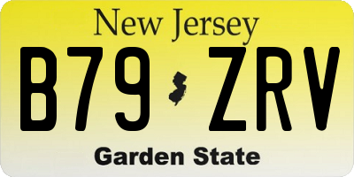 NJ license plate B79ZRV