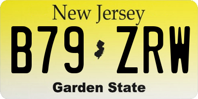 NJ license plate B79ZRW