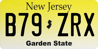 NJ license plate B79ZRX