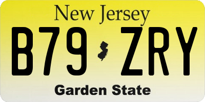 NJ license plate B79ZRY