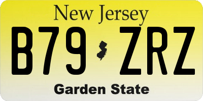 NJ license plate B79ZRZ