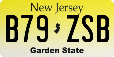 NJ license plate B79ZSB