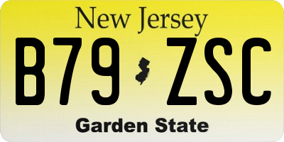 NJ license plate B79ZSC
