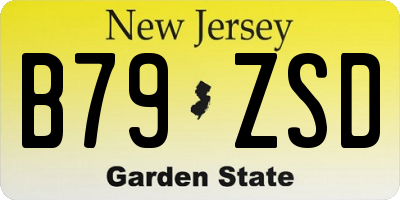 NJ license plate B79ZSD