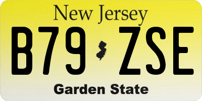 NJ license plate B79ZSE